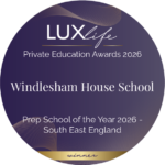 Award badge: Windlesham House School named 2026 Prep School of the Year (South East England) by LUXLife Private Education Awards