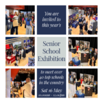Invitation to this year's Senior School Exhibition with date and time: Sat 16 May, 10:00am–12:00pm.